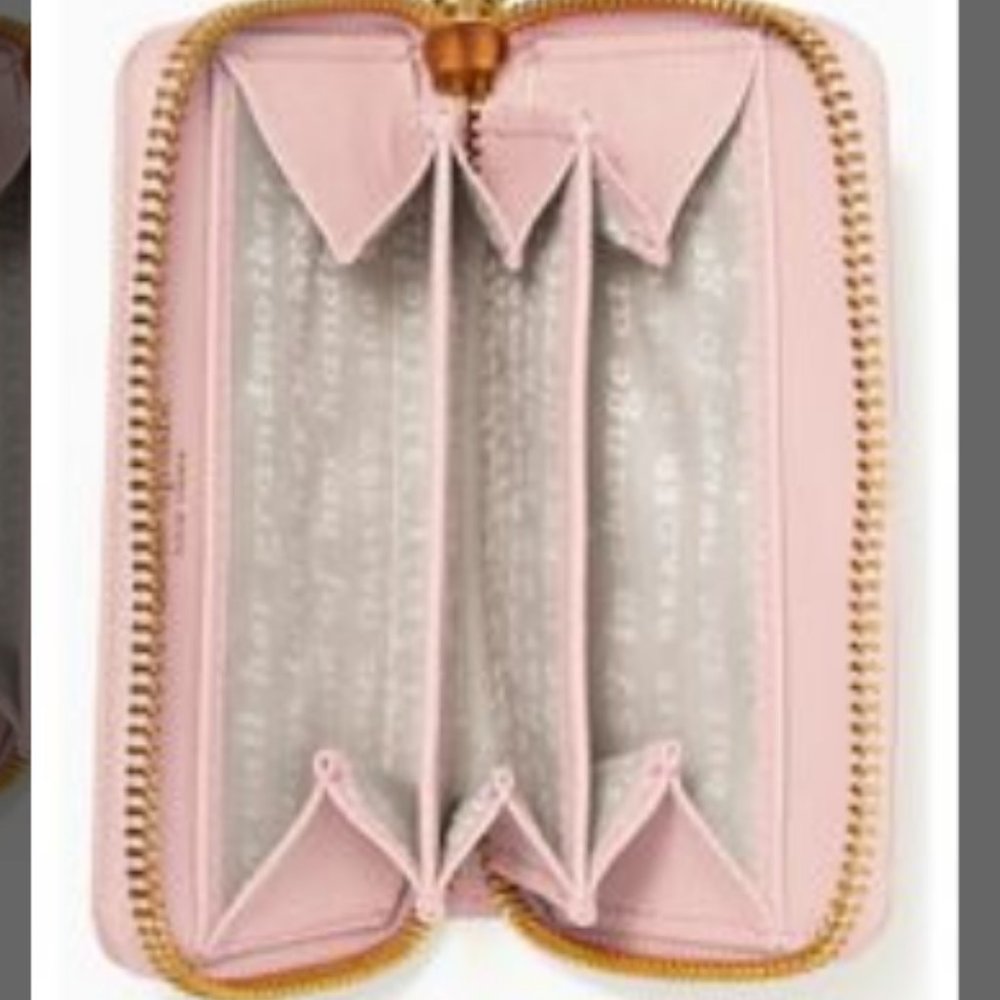 kate spade pink Hartley Lane Cassidy Letter Initial Wallet M nwot - Picture 5 of 13
